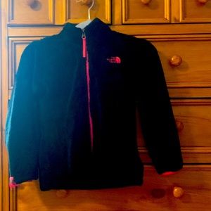 The North Face Girls black fleece, size 7/8